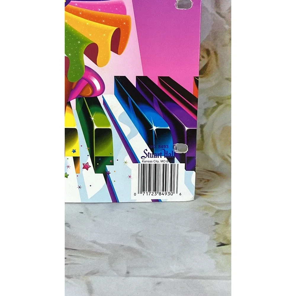 Lisa Frank Folder Ballerina Bear for Three 3 Ring Binder 90s Piano Vintage